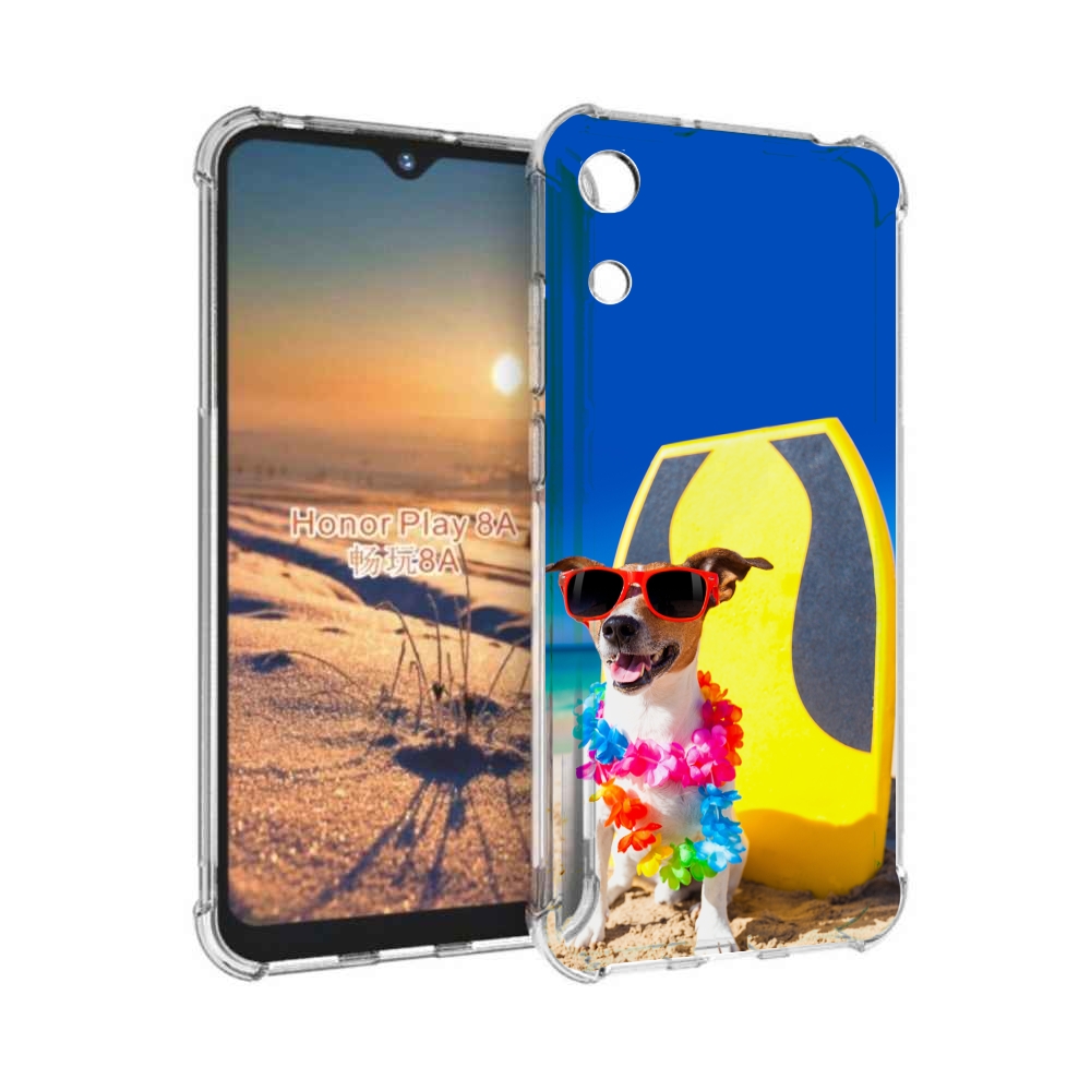 

Чехол бампер MyPads Гавайская-собака для Honor 8A, Прозрачный, Tocco