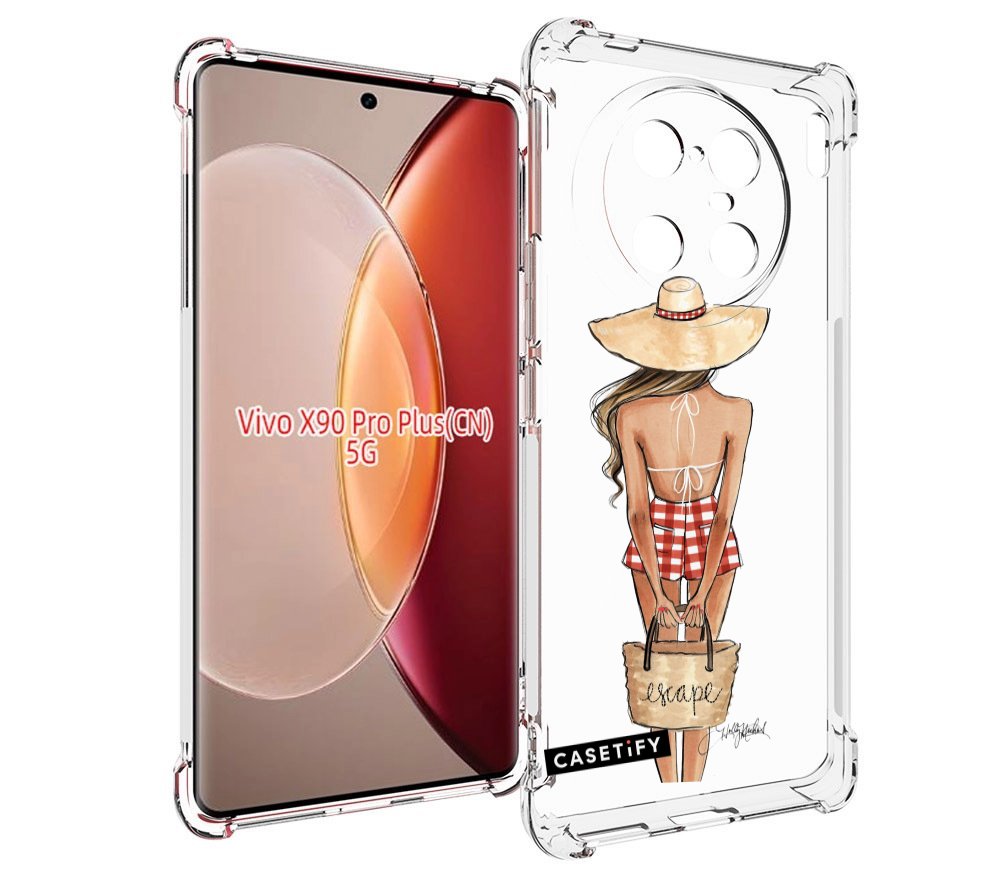 

Чехол MyPads CASETiFY женский для Vivo X90 Pro Plus, Прозрачный, Tocco