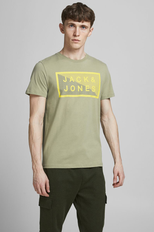 фото Футболка мужская jack & jones 12185035 зеленая 46 ru