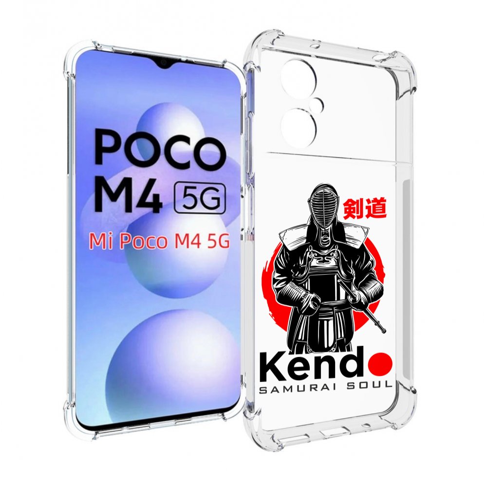 

Чехол MyPads рисованый самурай для Xiaomi Poco M4 5G, Прозрачный, Tocco