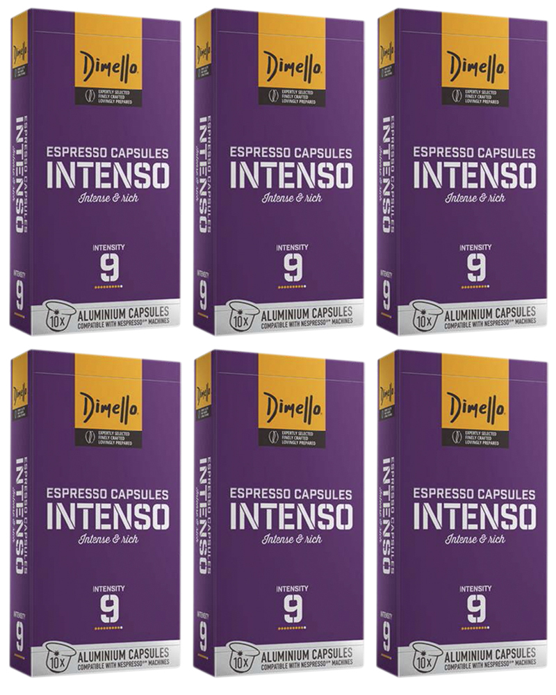 Кофе Dimello в капсулах Intenso, 6 упаковки по 10 шт