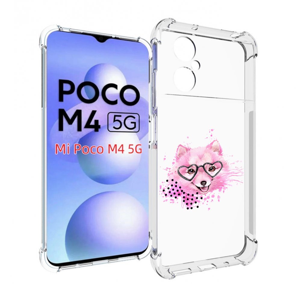 

Чехол MyPads розовый волченок для Xiaomi Poco M4 5G, Прозрачный, Tocco