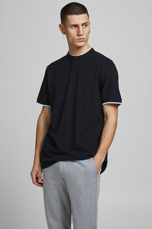 фото Футболка-поло мужская jack & jones 12188451 черная 50 ru