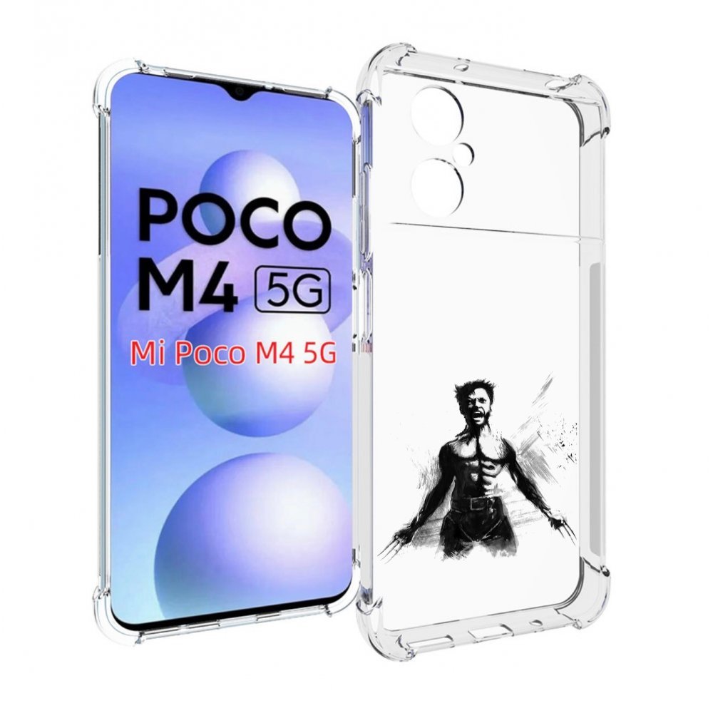 

Чехол MyPads росомаха для Xiaomi Poco M4 5G, Прозрачный, Tocco