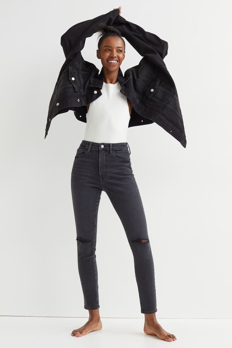 

Джинсы женские H&M 0986211009 серые XS (доставка из-за рубежа), Серый, 0986211009