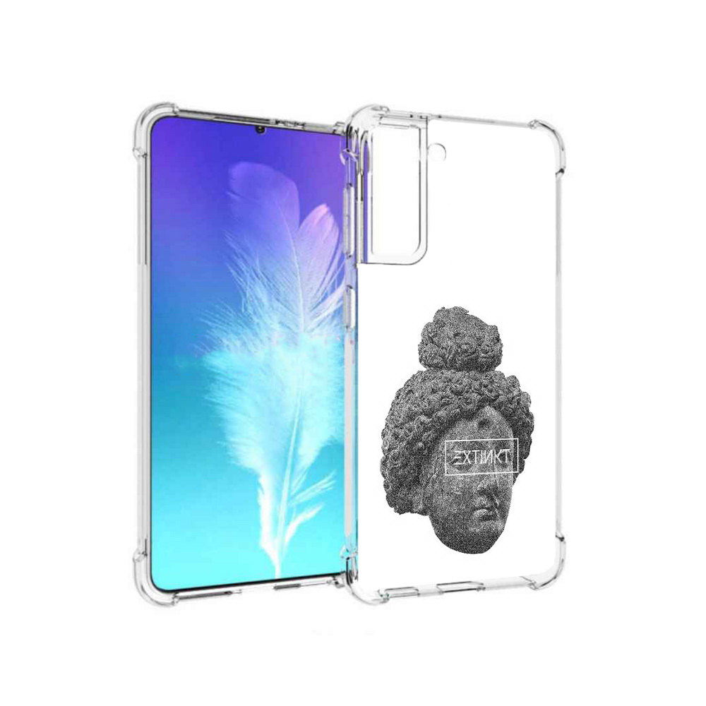 

Чехол MyPads Tocco для Samsung Galaxy S21 каменное лицо девушки (PT157088.510.383), Прозрачный, Tocco