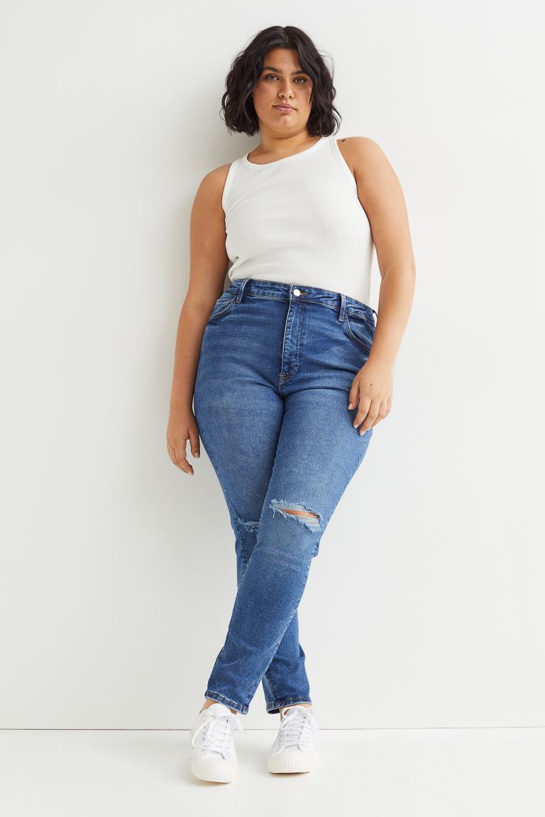 

Джинсы женские H&M 0986211010 синие 4XL (доставка из-за рубежа), Синий, 0986211010