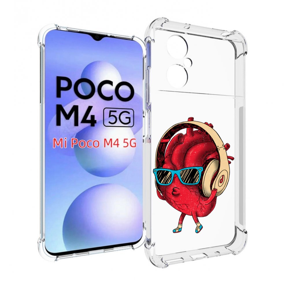 

Чехол MyPads слушай сердце для Xiaomi Poco M4 5G, Прозрачный, Tocco