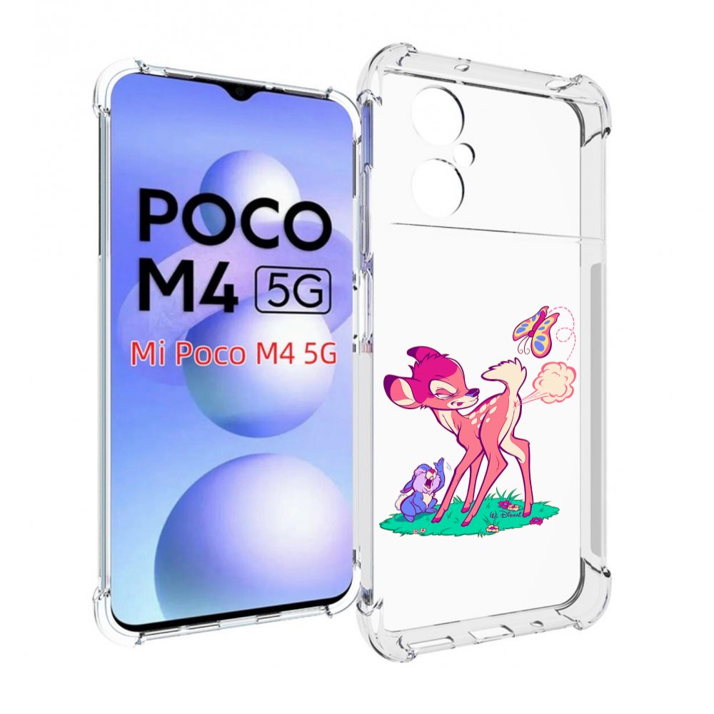 

Чехол MyPads смешной олененок для Xiaomi Poco M4 5G, Прозрачный, Tocco