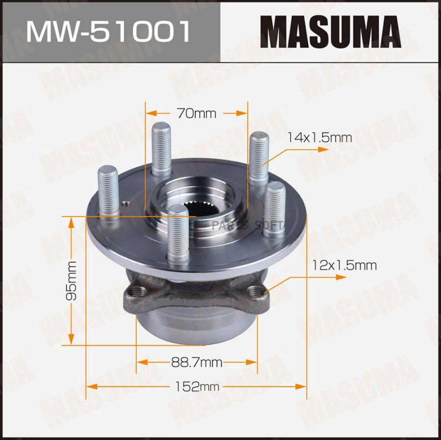 

MASUMA Ступичный узел MASUMA front PILOT 10- (with ABS)