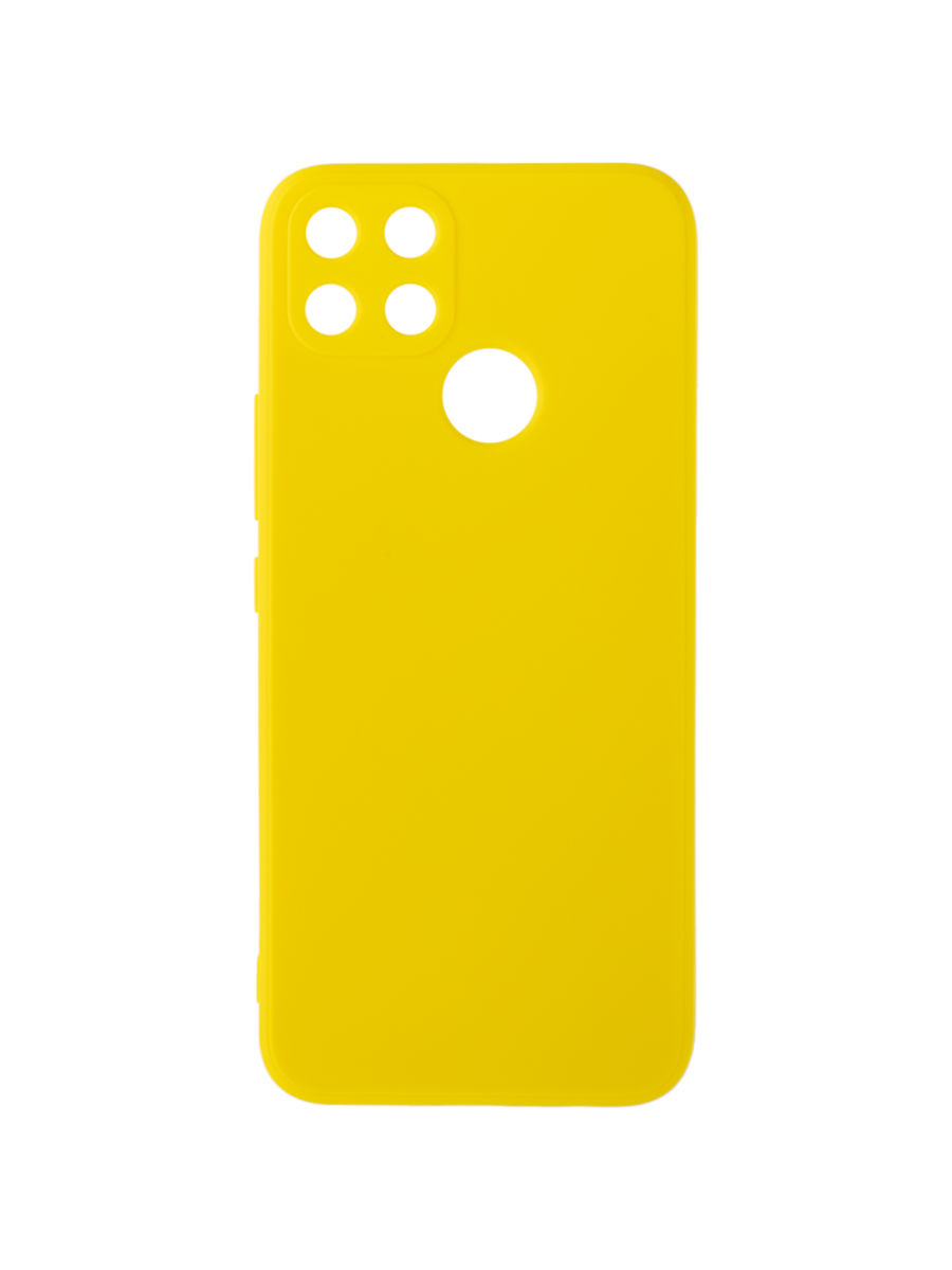 

Чехол для Realme C12, Realme C25, Realme C25S с защитой камеры, желтый с микрофиброй, ZSMF-RLM-C12