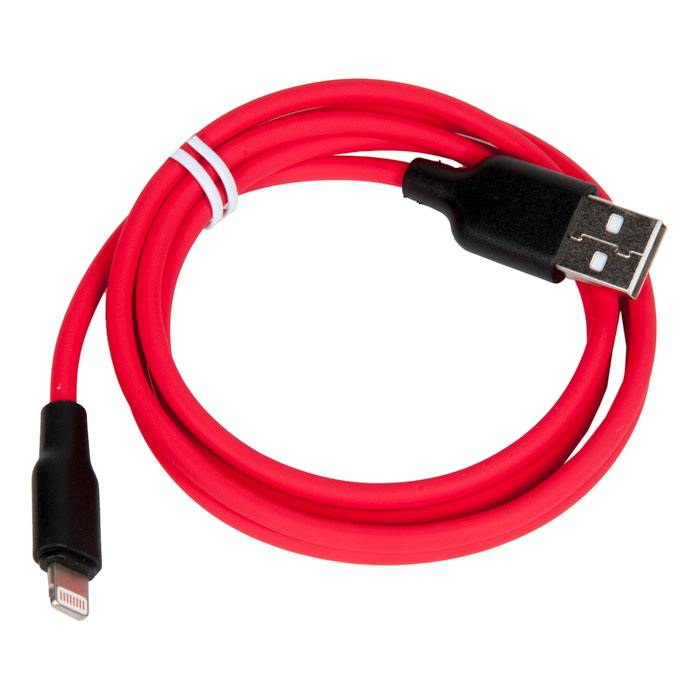 фото Кабель usb hoco x21 silicone для lightning, 2.0 a, длина 1.0 м, красный