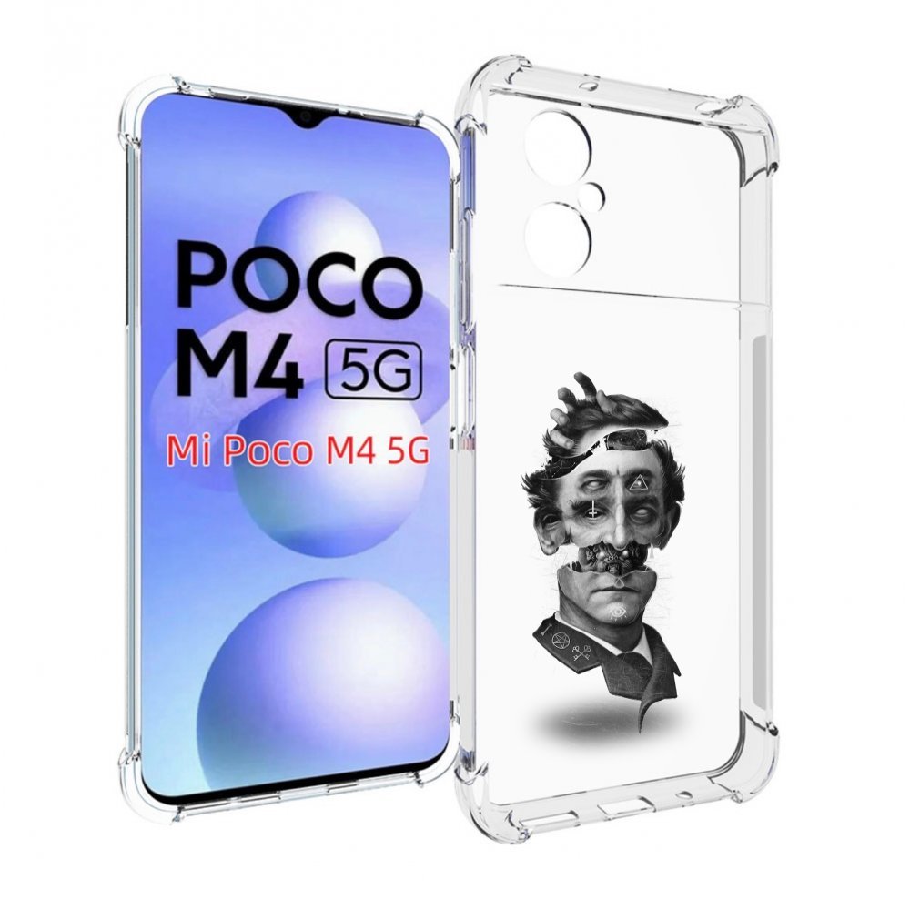 

Чехол MyPads страшное лицо абстракция для Xiaomi Poco M4 5G, Прозрачный, Tocco
