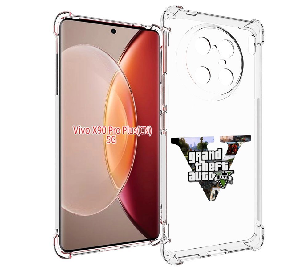 

Чехол MyPads GTA 5 логотип для Vivo X90 Pro Plus, Прозрачный, Tocco