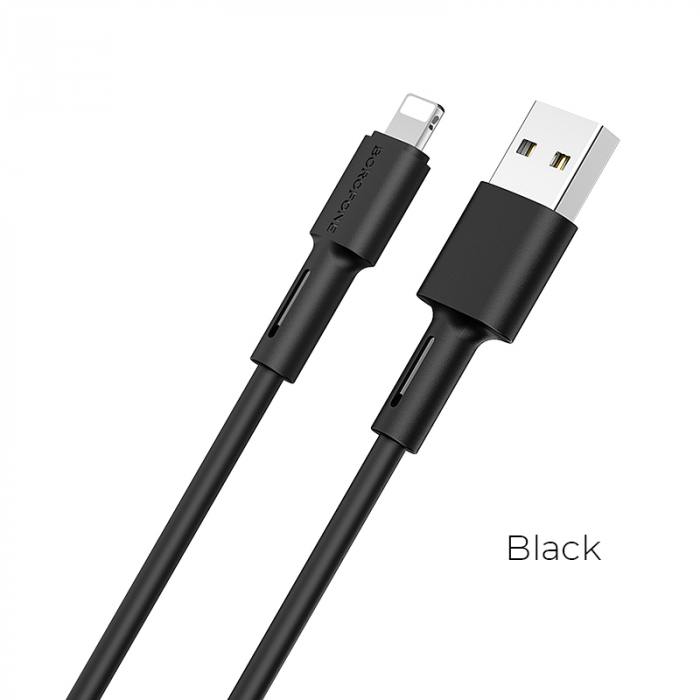 фото Кабель usb borofone bx31 для lightning, 2.4а, длина 1м, черный hoco