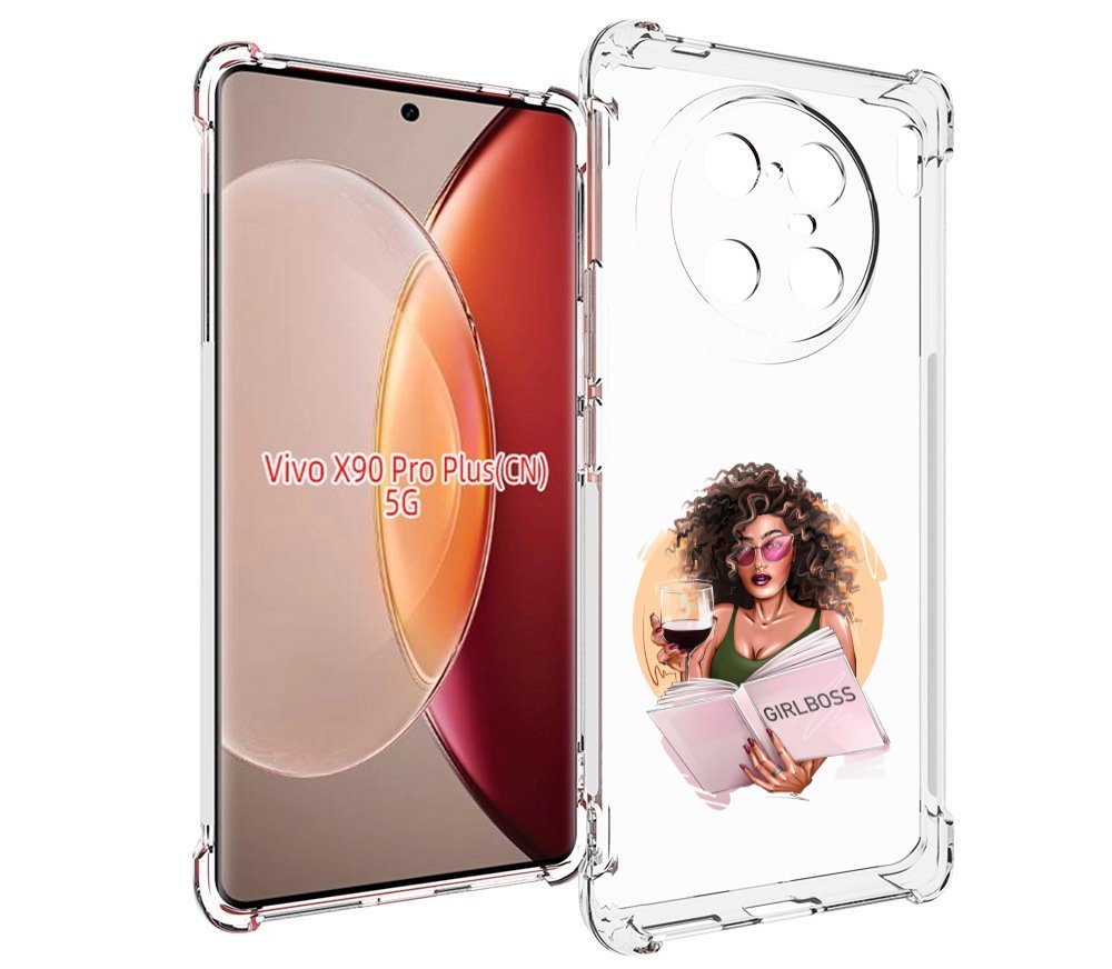 

Чехол MyPads Girlboss with wine girlboss art love books an wine _ Etsy женский для Vivo..., Прозрачный, Tocco