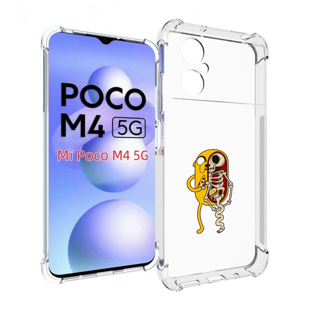 

Чехол MyPads Джейк скелет для Xiaomi Poco M4 5G, Прозрачный, Tocco