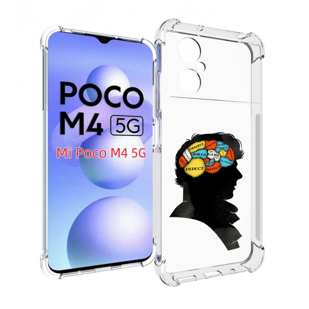 

Чехол MyPads темный рисунок для Xiaomi Poco M4 5G, Прозрачный, Tocco