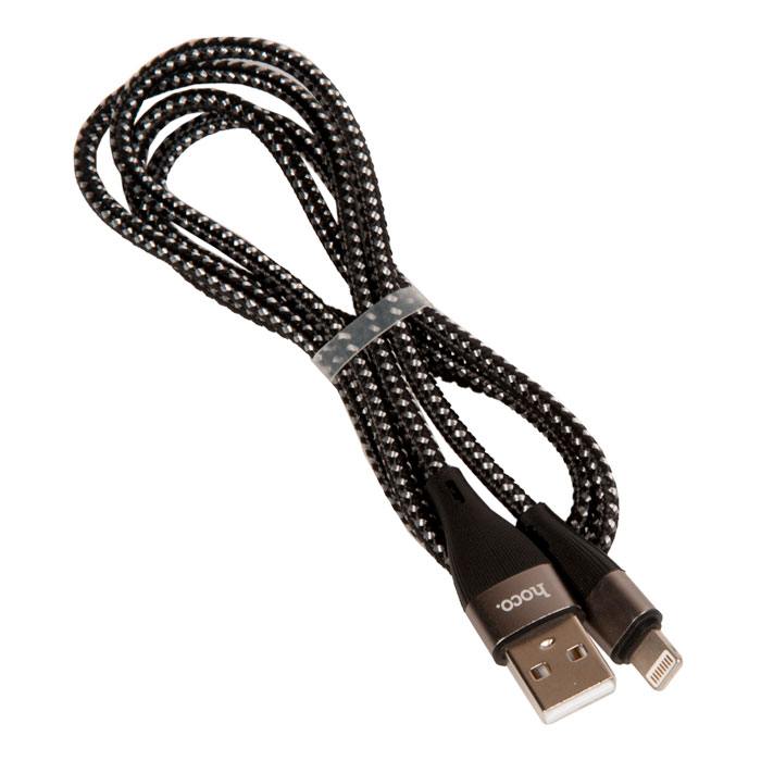 фото Кабель usb hoco x57 blessing для lightning, 2.4а, длина 1.0м, черный