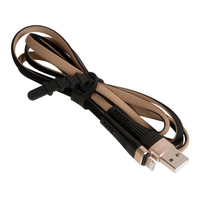 фото Кабель usb hoco u39 slender для lightning, 2.4а, длина 1.2м, золотой