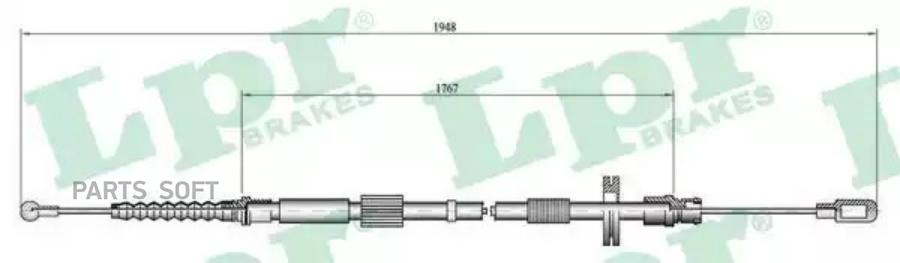 

Трос стояночного тормоза Audi A4 B6/A4 B6 Avant/A4 B7 00>08 Seat Exeo/Exeo ST 08>13 LPR C0