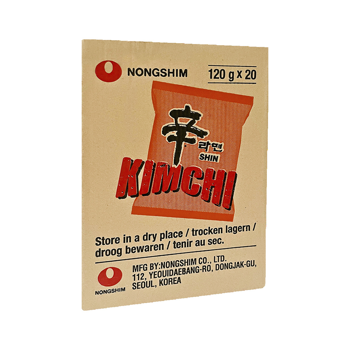 

Лапша быстрого приготовления Nongshim кимчи рамен, пачка 120 г х 20 шт