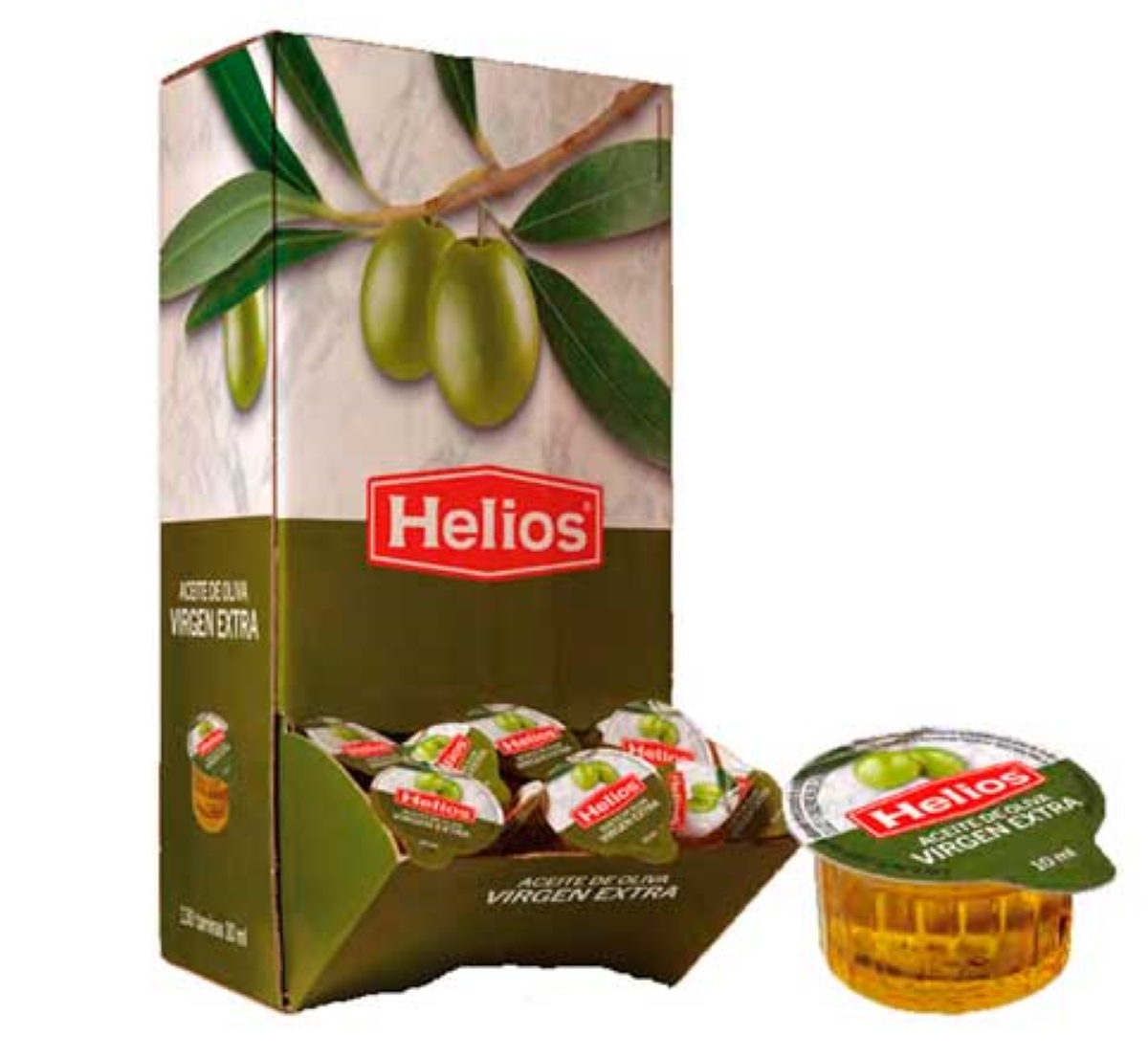 Масло оливковое Helios Экстра Вирджин порционное, 130 шт по 10 г