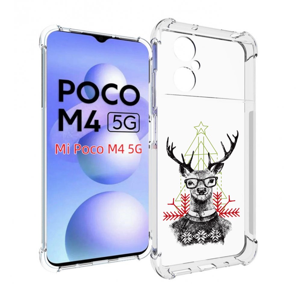 

Чехол MyPads умный олень для Xiaomi Poco M4 5G, Прозрачный, Tocco