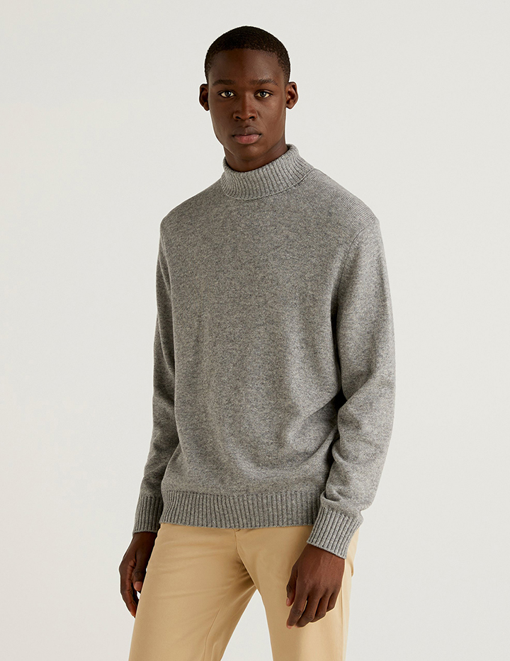 

Джемпер мужской 21A_1235U2522 United Colors of Benetton серый XL, 21A_1235U2522