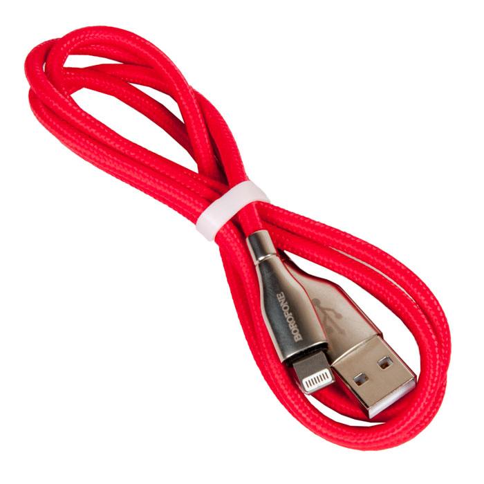 фото Кабель usb borofone bx45 для lightning, 2.4а, длина 1 м, красный hoco