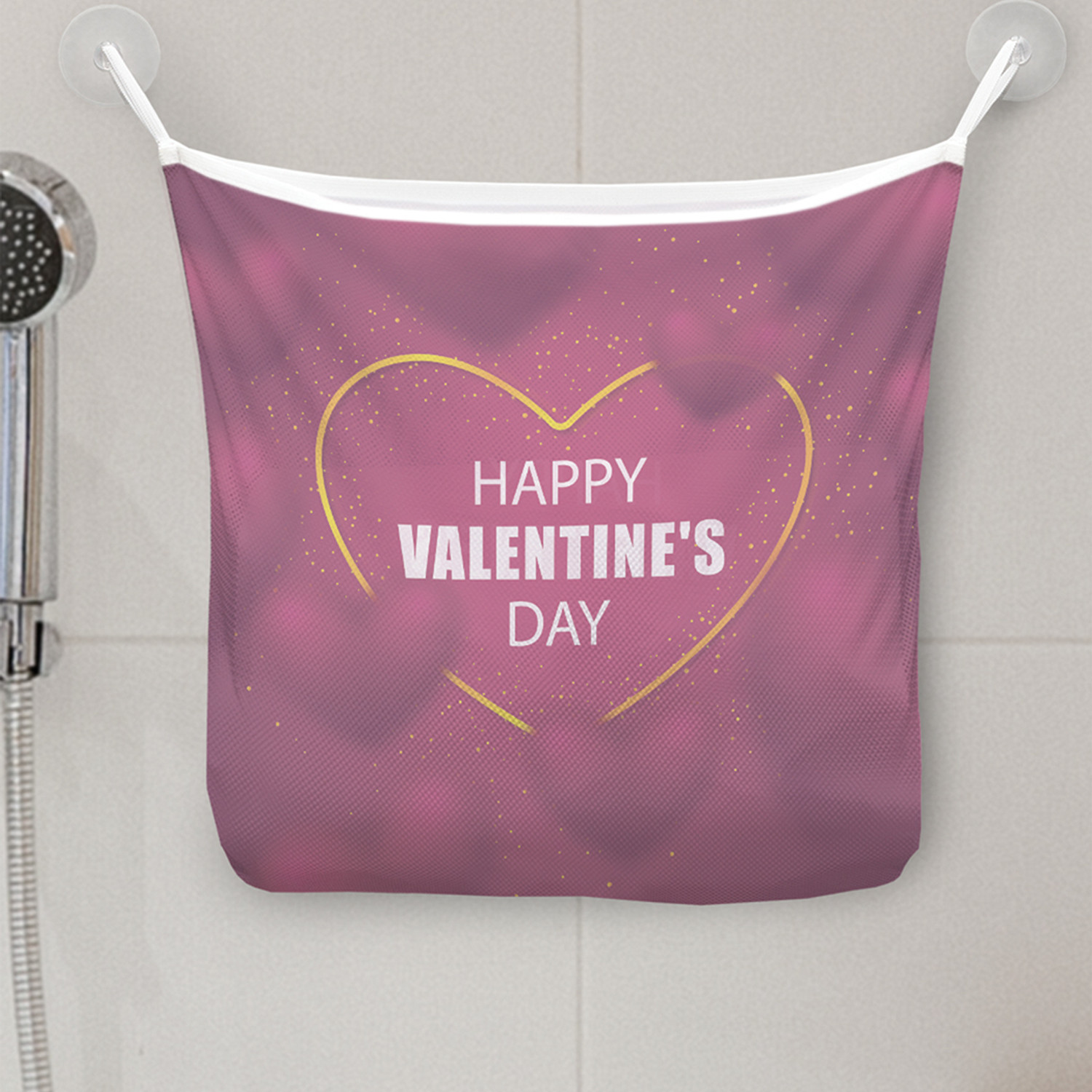 

Сетка для игрушек в ванну JoyArty Happy Valentine's Day на присосках 39x33 см, Красный, Happy Valentine's Day