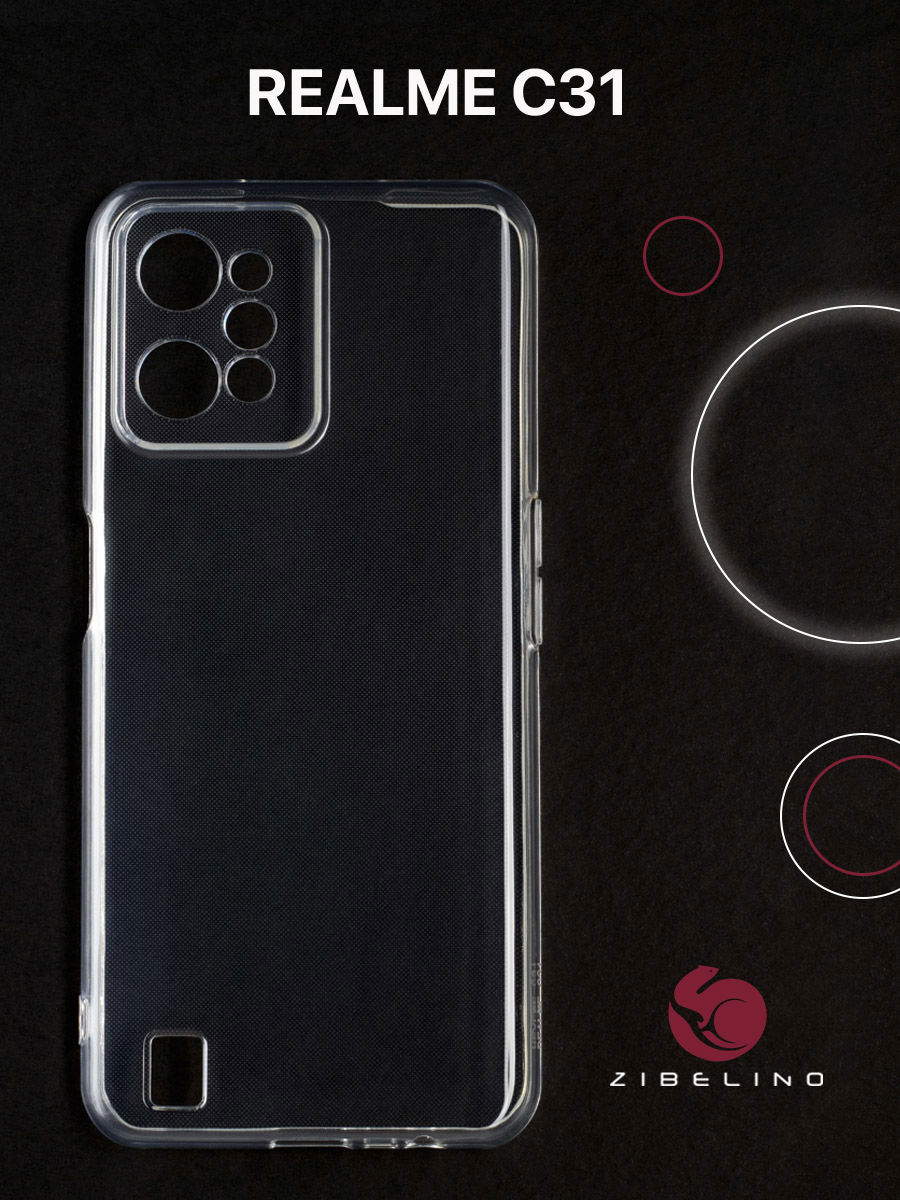 

Чехол Zibelino для Realme C31 Ultra Thin Transparent ZUTCP-RLM-C31-CAM-TRN, Прозрачный