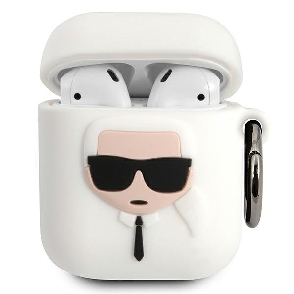 фото Чехол karl lagerfeld silicone case (klaccsilkhwh) для airpods white