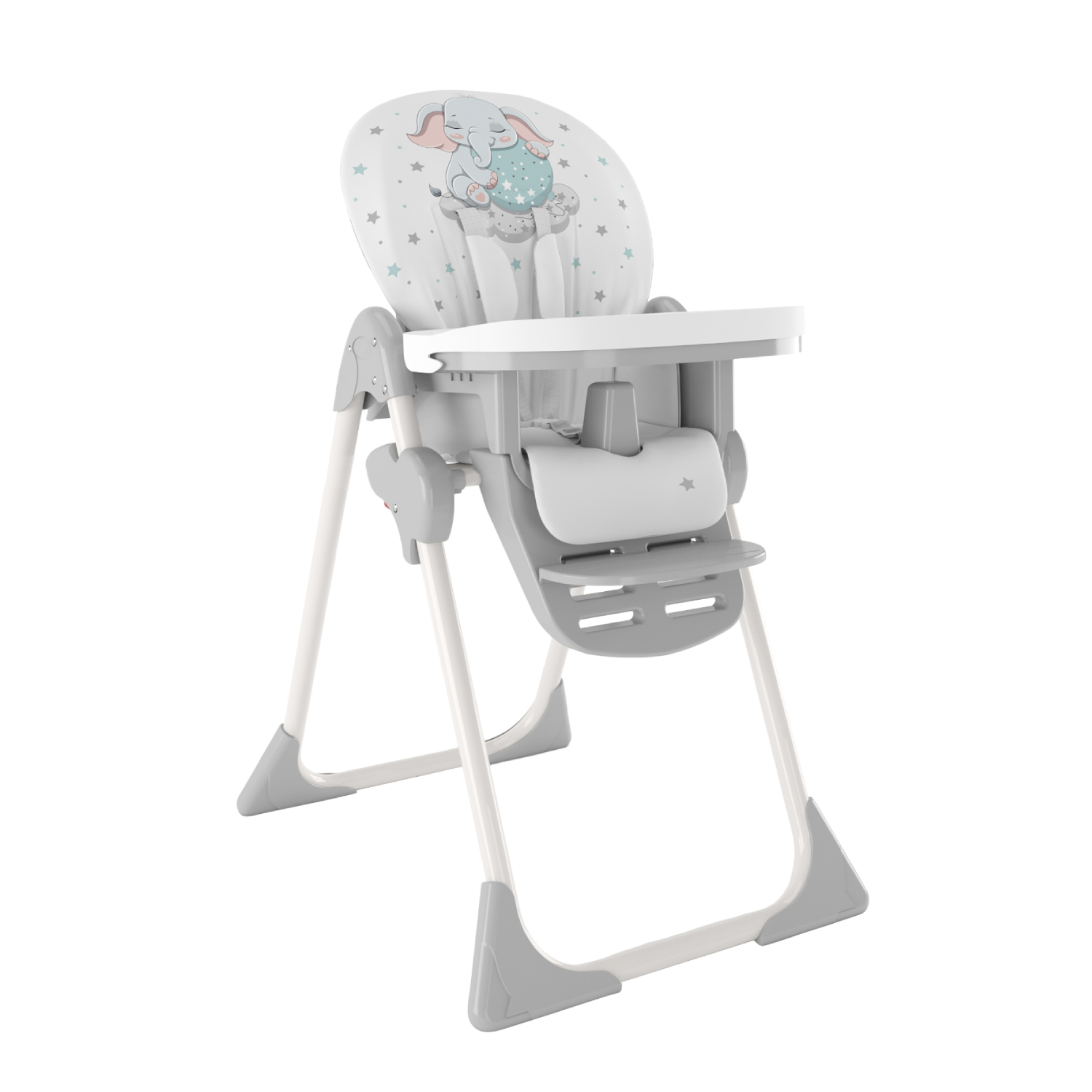 Стульчик для кормления Globex Космик NEW складной серый