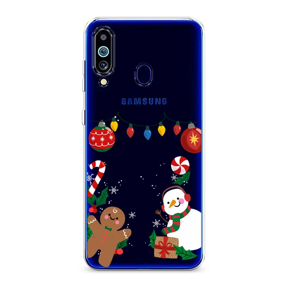 

Чехол на Samsung Galaxy M40 "Новогоднее настроение", Коричневый;красный;зеленый, 28750-5