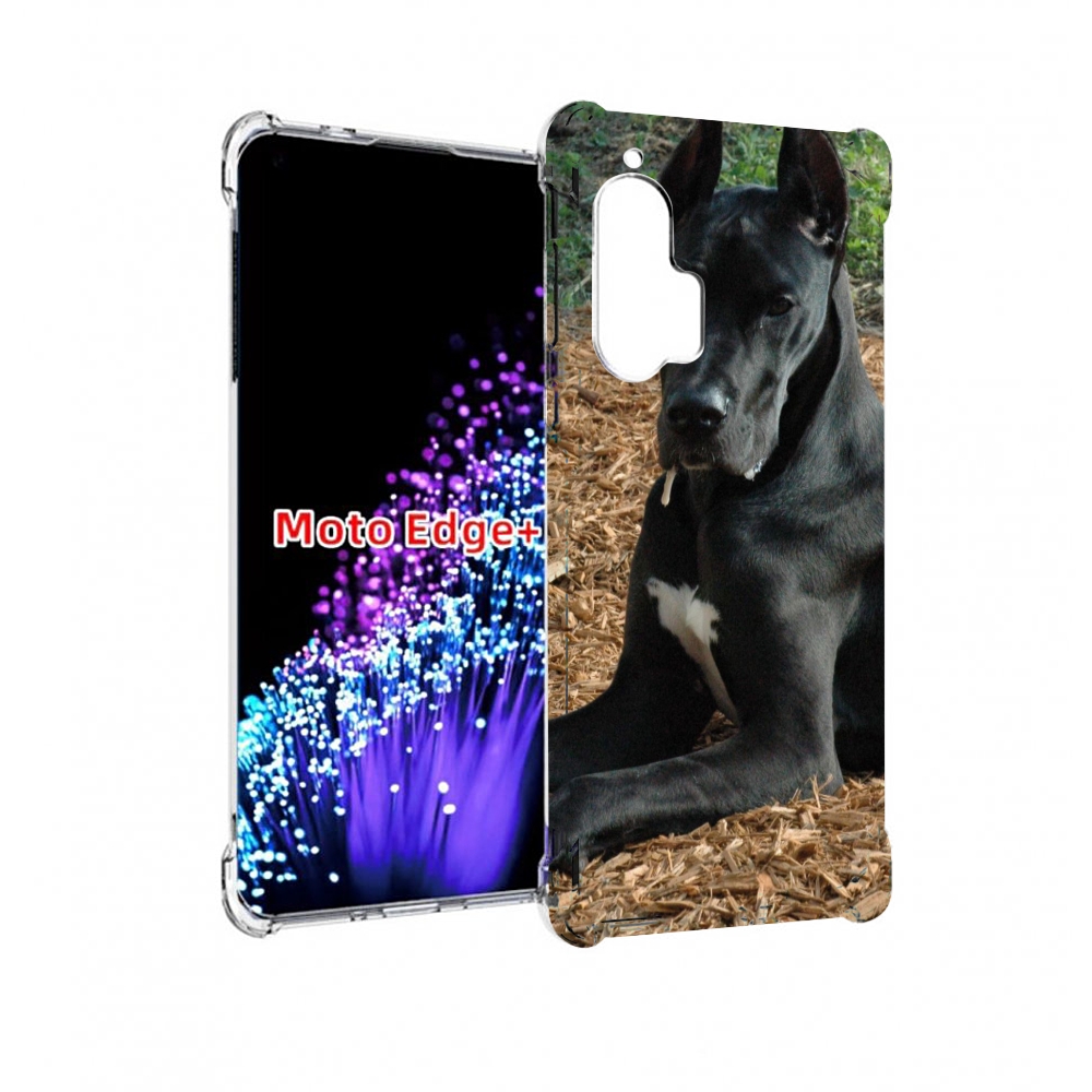 

Чехол MyPads немецкии дог для Motorola Edge+ Plus, Прозрачный, Tocco
