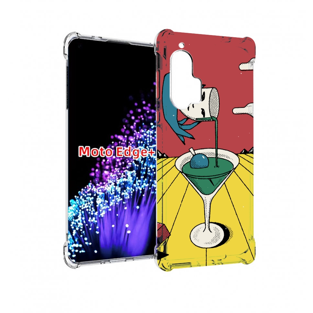 

Чехол MyPads необычный напиток для Motorola Edge+ Plus, Прозрачный, Tocco