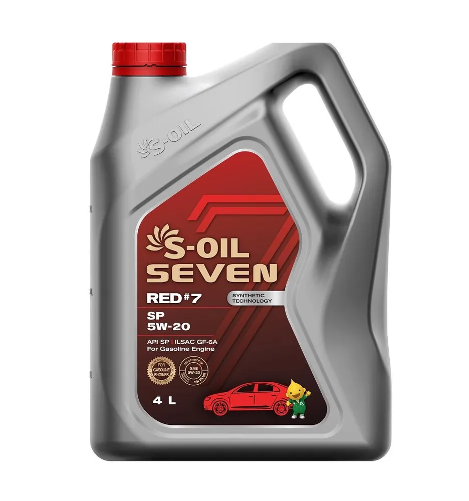 Моторное масло S-OIL синтетическое 7 RED #7 SP 5W20 4л