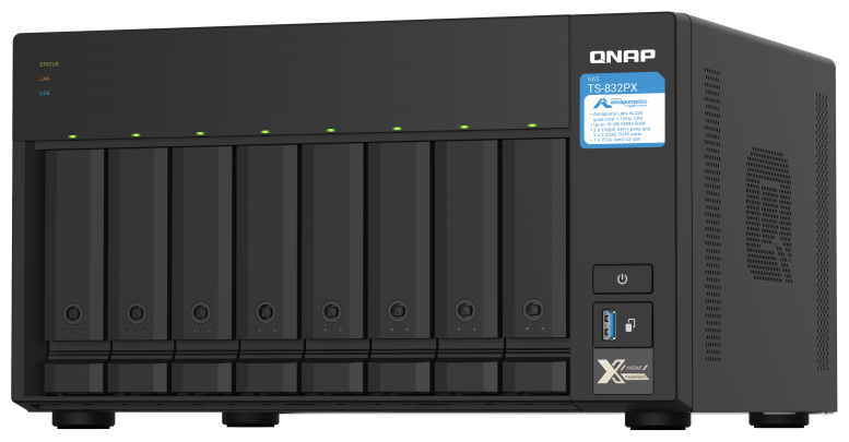 Сетевое хранилище данных QNAP TS-832PX-4G Black