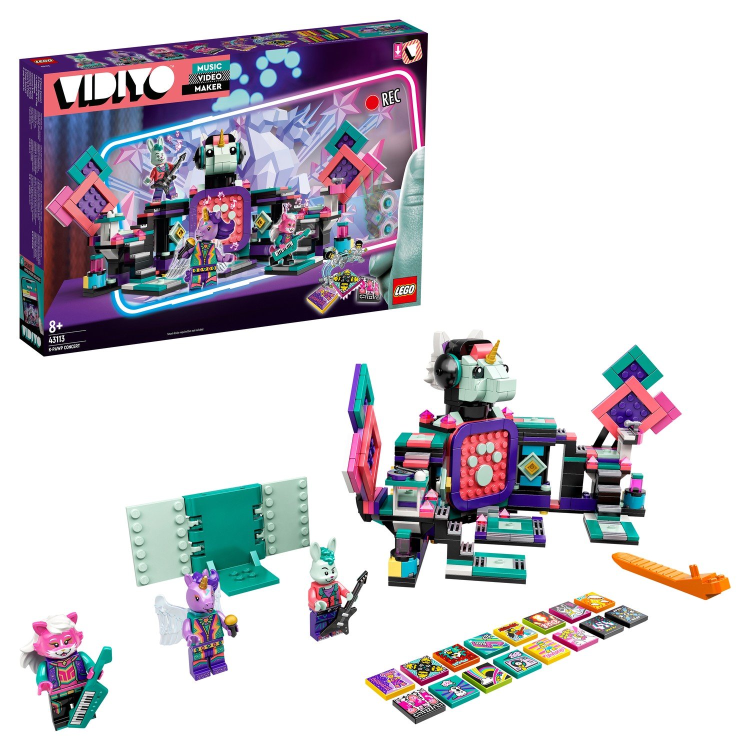 Набор для творчества LEGO VIDIYO 43113 K-Pawp Concert (Концерт в стиле К-поп) dj disco spark spray machine stage concert blazing effect electronic spark sprayer bar activity effects sparks sprayer device