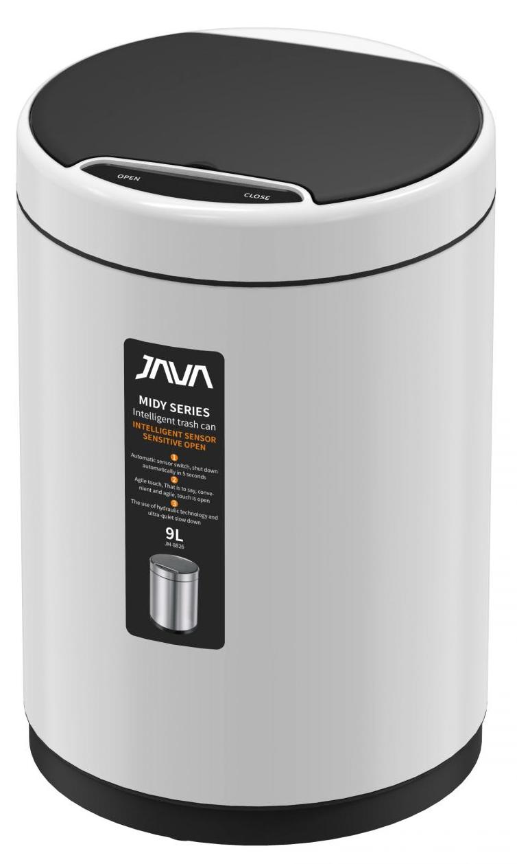 Java Мусорное ведро Java S-882-9W сенсорное 9 л белое