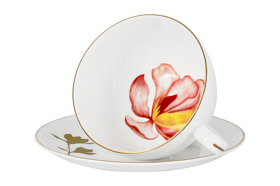 

Чайная пара Anna Lafarg Magnolia чашка 0.25л блюдце AL-703M-E11_
