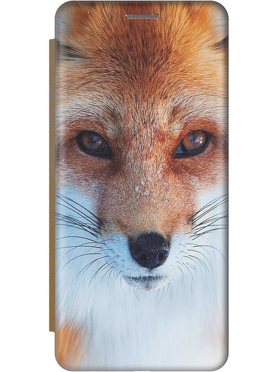 

Чехол-книжка на Samsung Galaxy A34 5G "Спокойный лис" золотистый, Оранжевый;белый, 158739