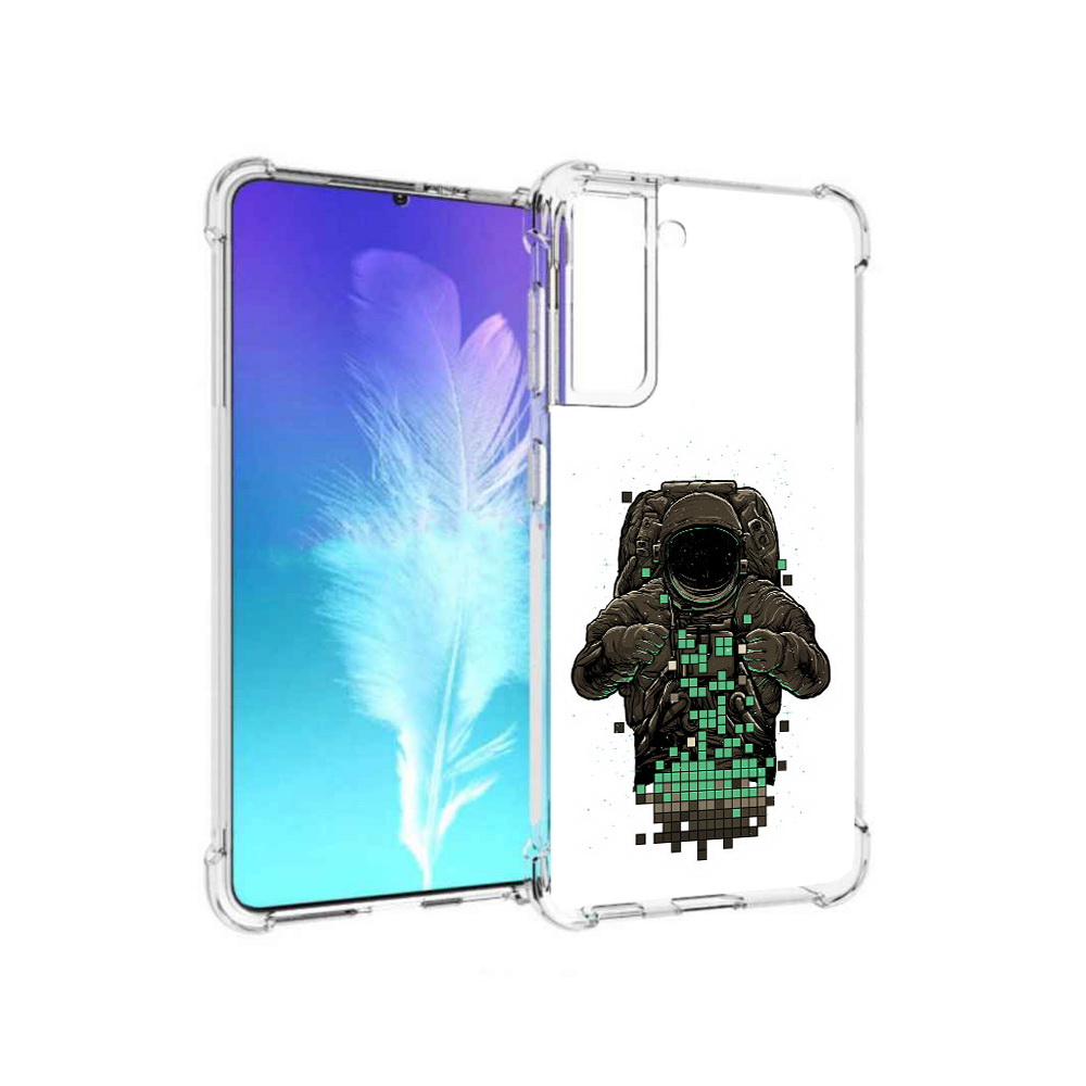 Чехол MyPads Tocco для Samsung Galaxy S21 космонавт с пикселями (PT157088.510.394)