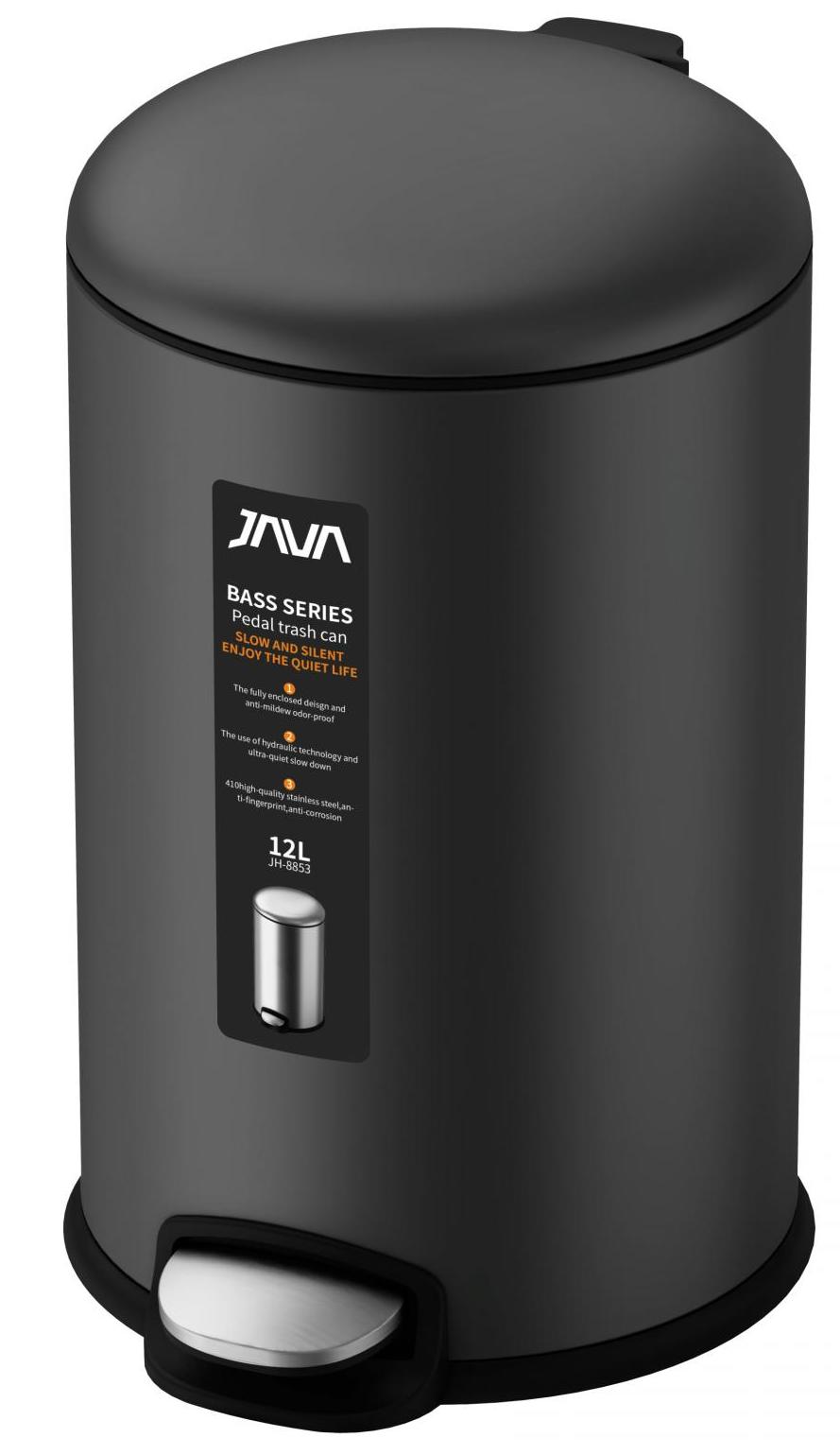 

Java Мусорное ведро Java S-885-12Q с микролифтом 12 л графит