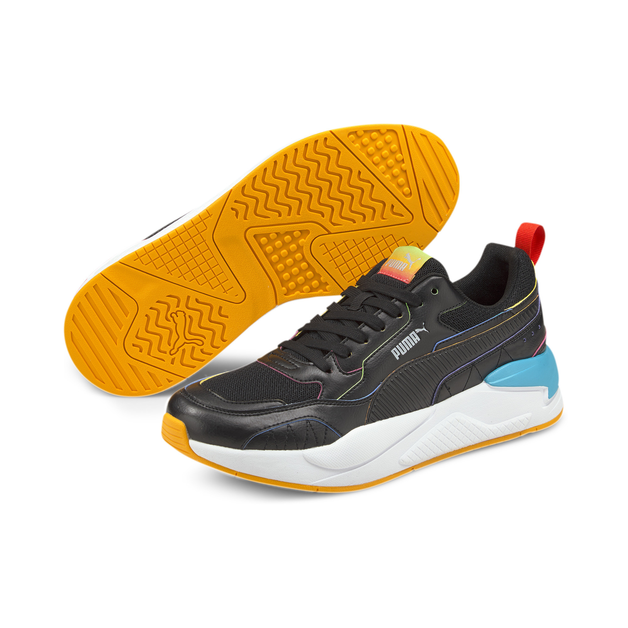 фото Кроссовки мужские puma x-rayві square rainbow черные 8.5 uk