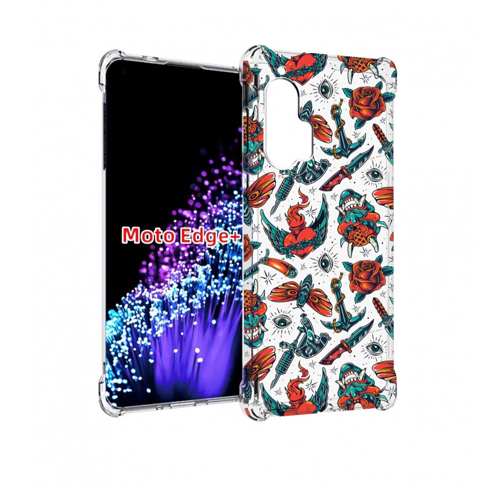 

Чехол MyPads олд-скул-пак для Motorola Edge+ Plus, Прозрачный, Tocco