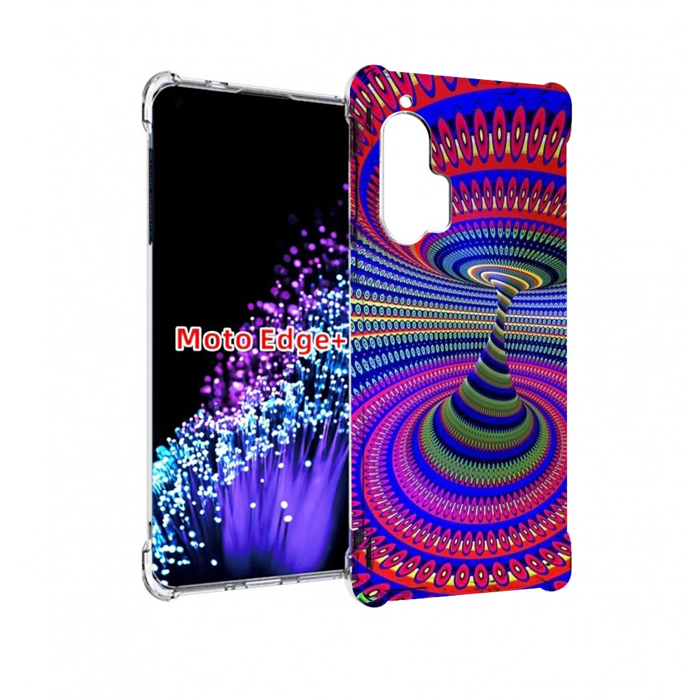 

Чехол MyPads оптическая иллюзия для Motorola Edge+ Plus, Прозрачный, Tocco
