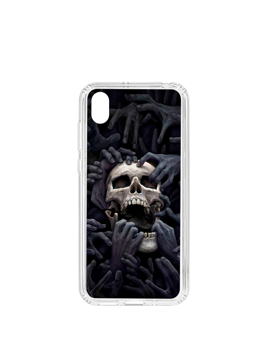 фото Чехол на huawei honor 8s kruche print skull hands кruче