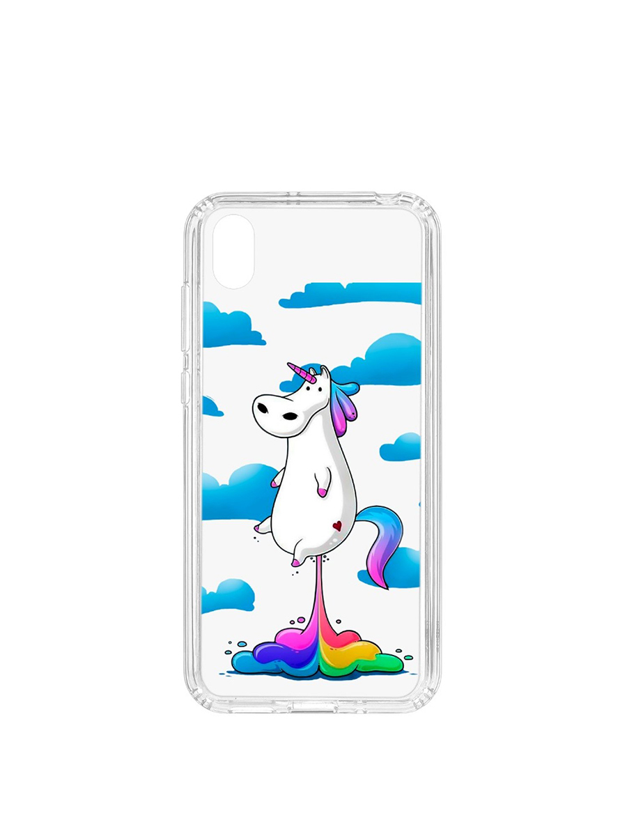 фото Чехол на huawei honor 8s kruche print flying unicorn кruче